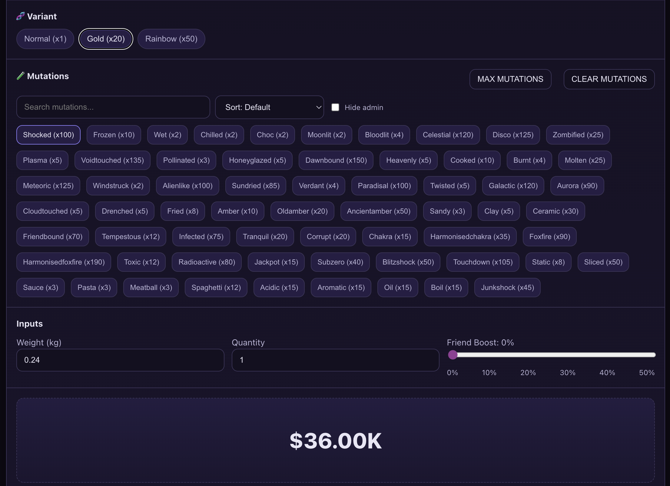 Grow a Garden Value Calculator gallery image