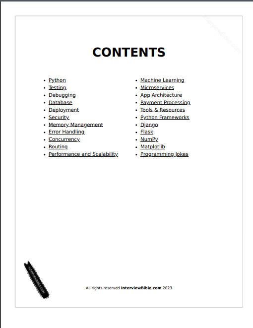 Média The Python Interview Handbook 2023 gratuit - Version gratuite de Popular the Python Interview Handbook 2023 2