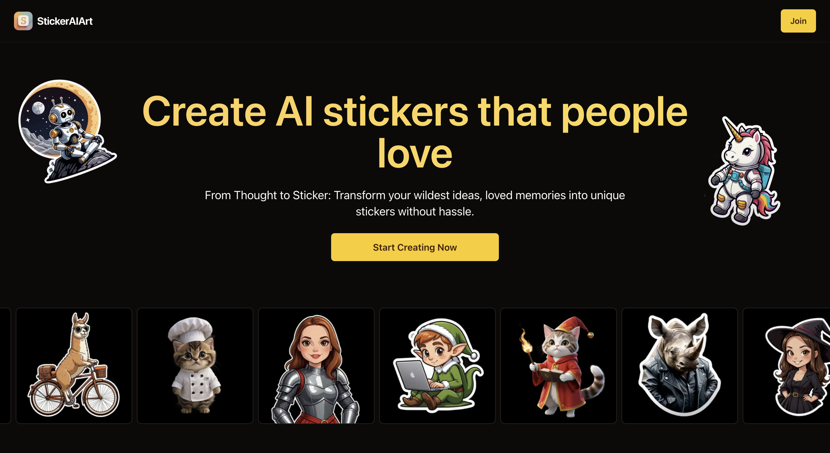 startuptile StickerAIArt-Create AI stickers that people love