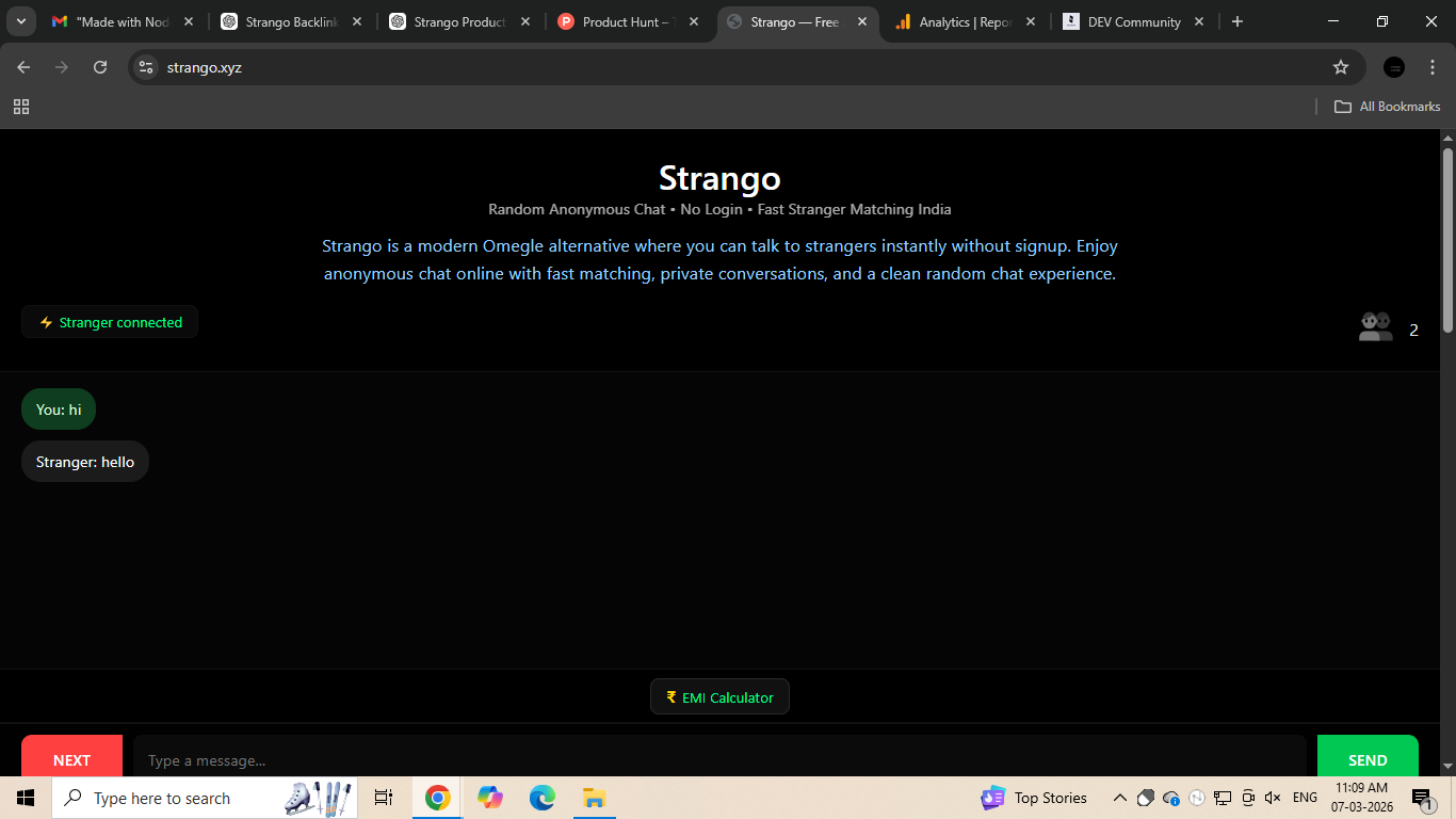 Strango — Talk to Strangers Instantly