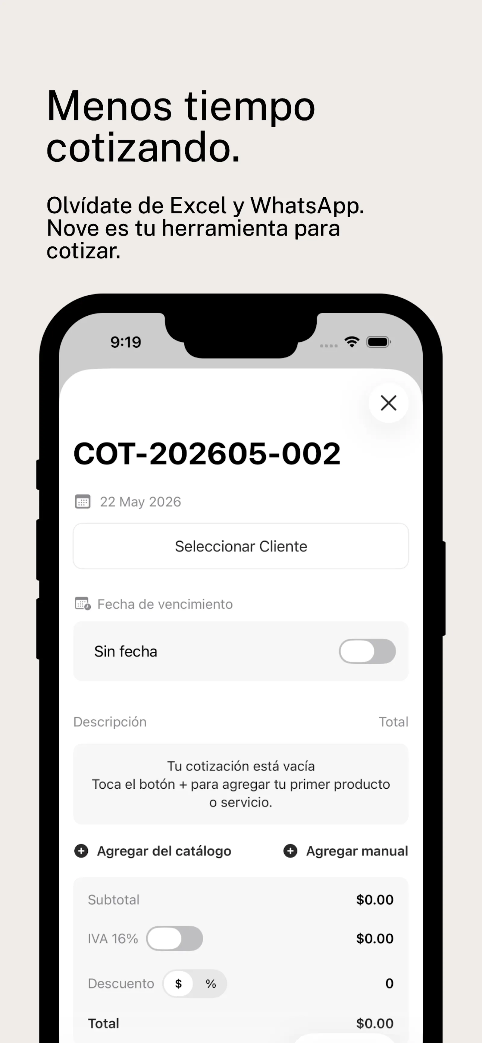 Nove Cotizaciones screenshot 3