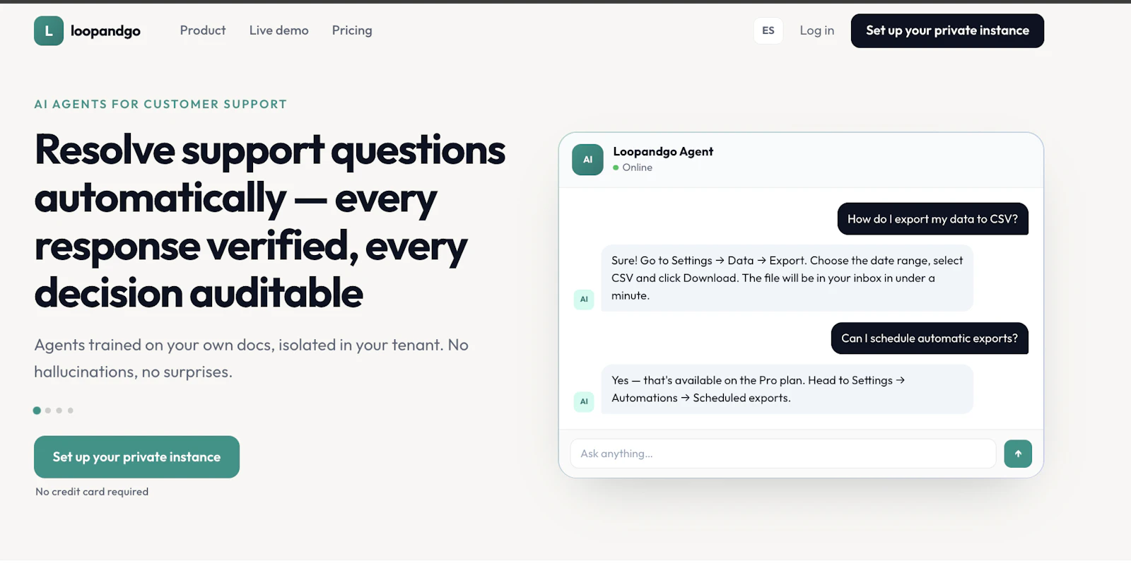 Loop&go Agents screenshot 2