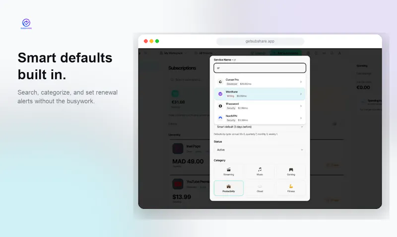 SubShare: Subscription Tracker screenshot 3