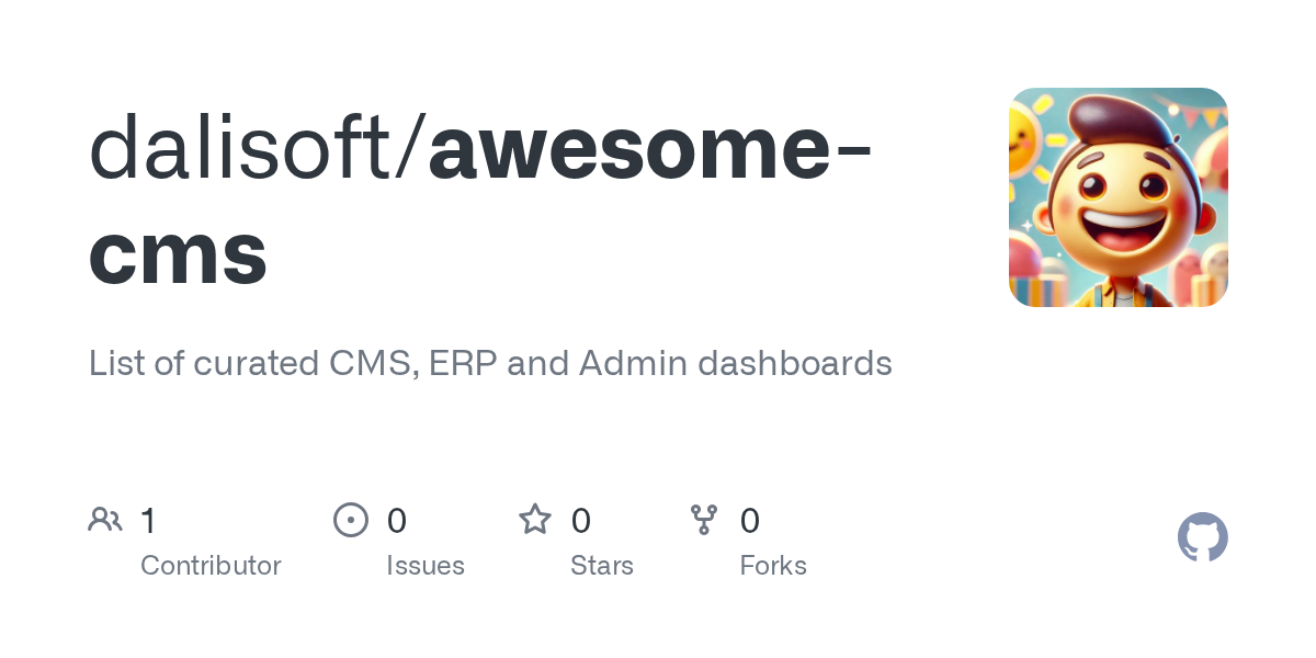 Mídia 1 de Awesome-CMS - Lista de CMs com curadoria, ERP e painéis de administração