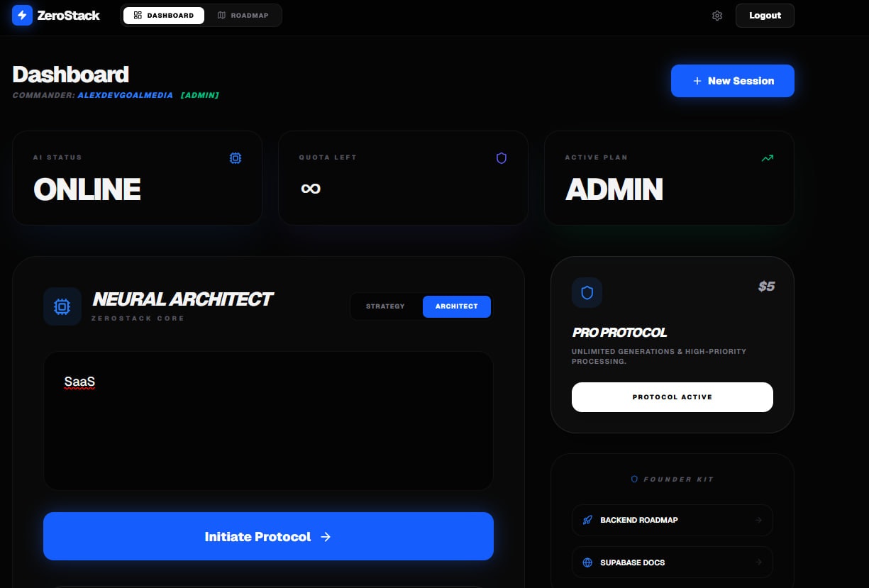 ZeroStack Architect - Screenshot 2 showing product features and functionality