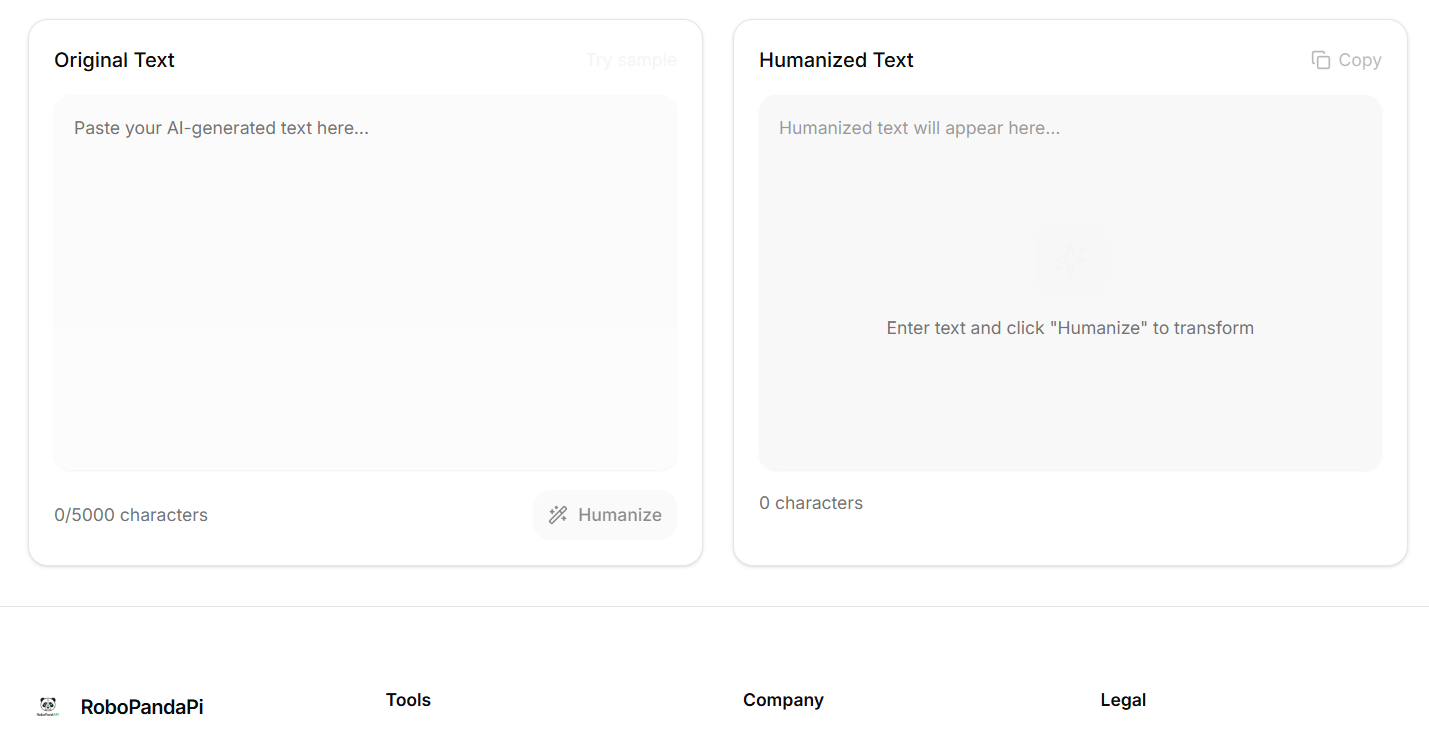 robopandapi - Screenshot 2 showing product features and functionality
