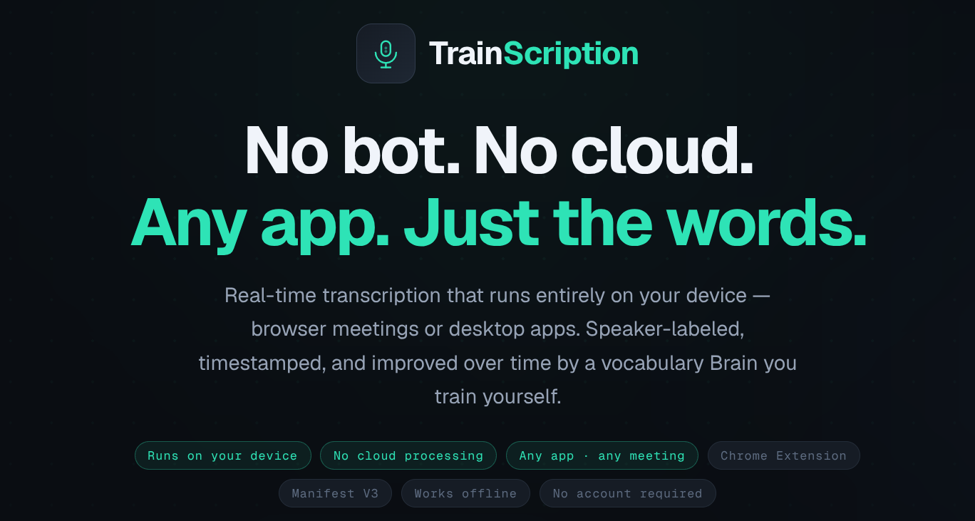TrainScription gallery image
