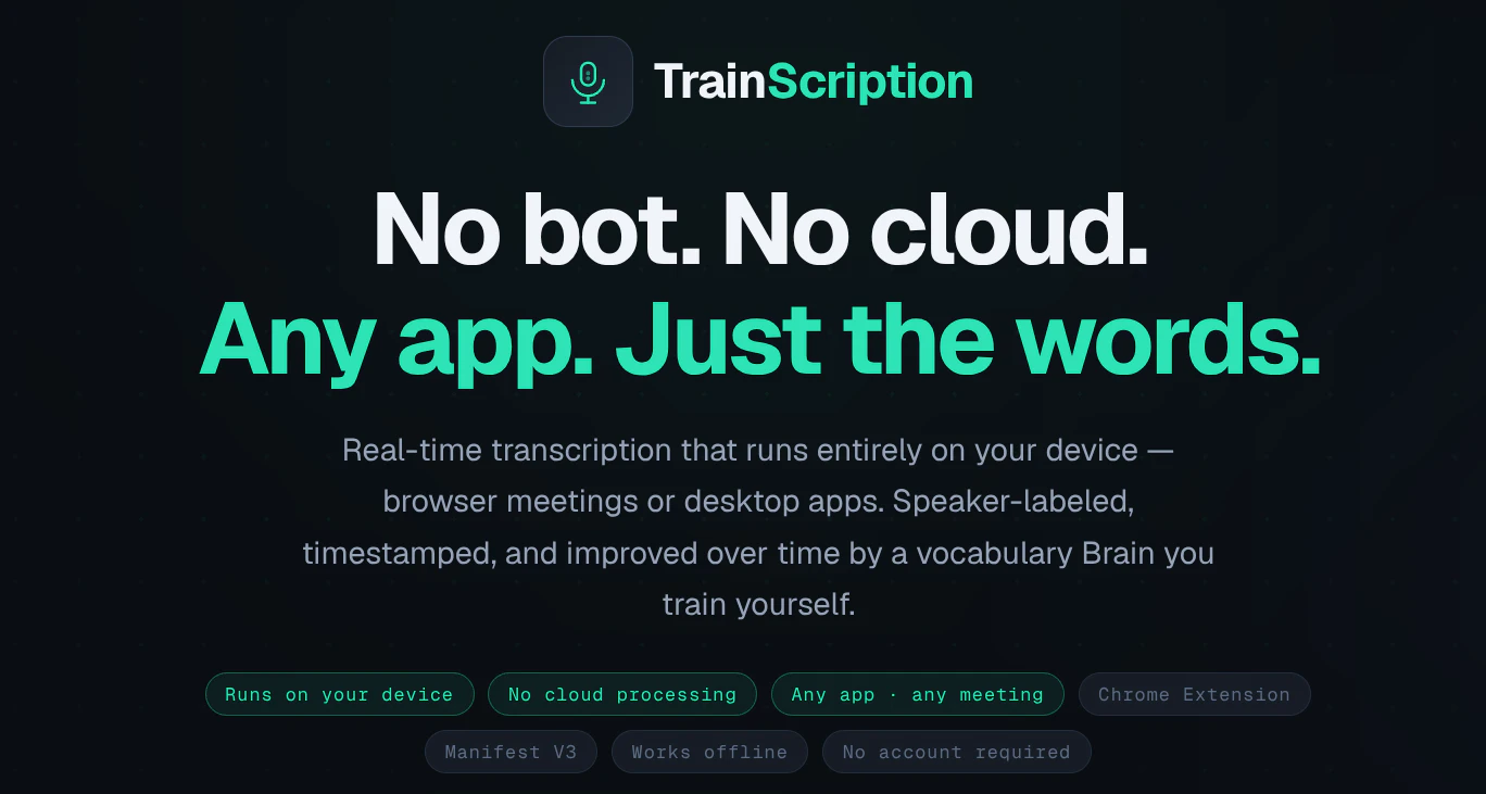 TrainScription screenshot 1