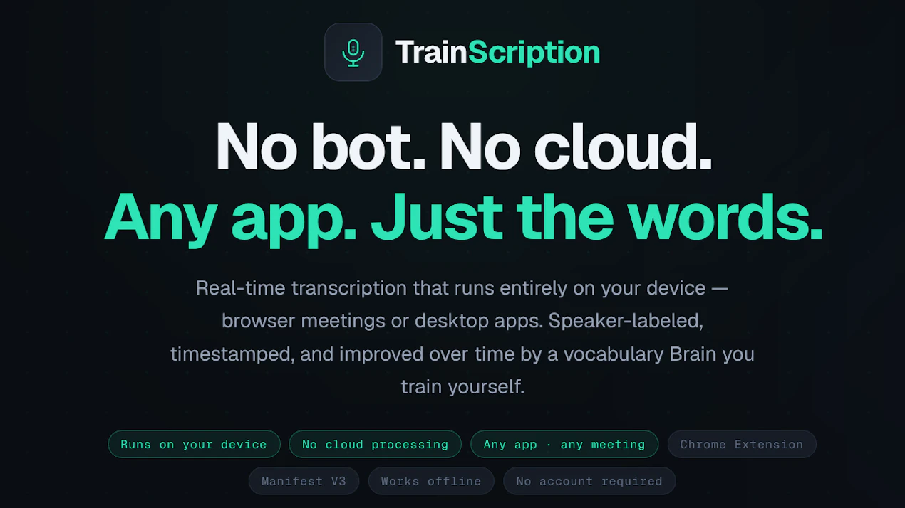 TrainScription product
