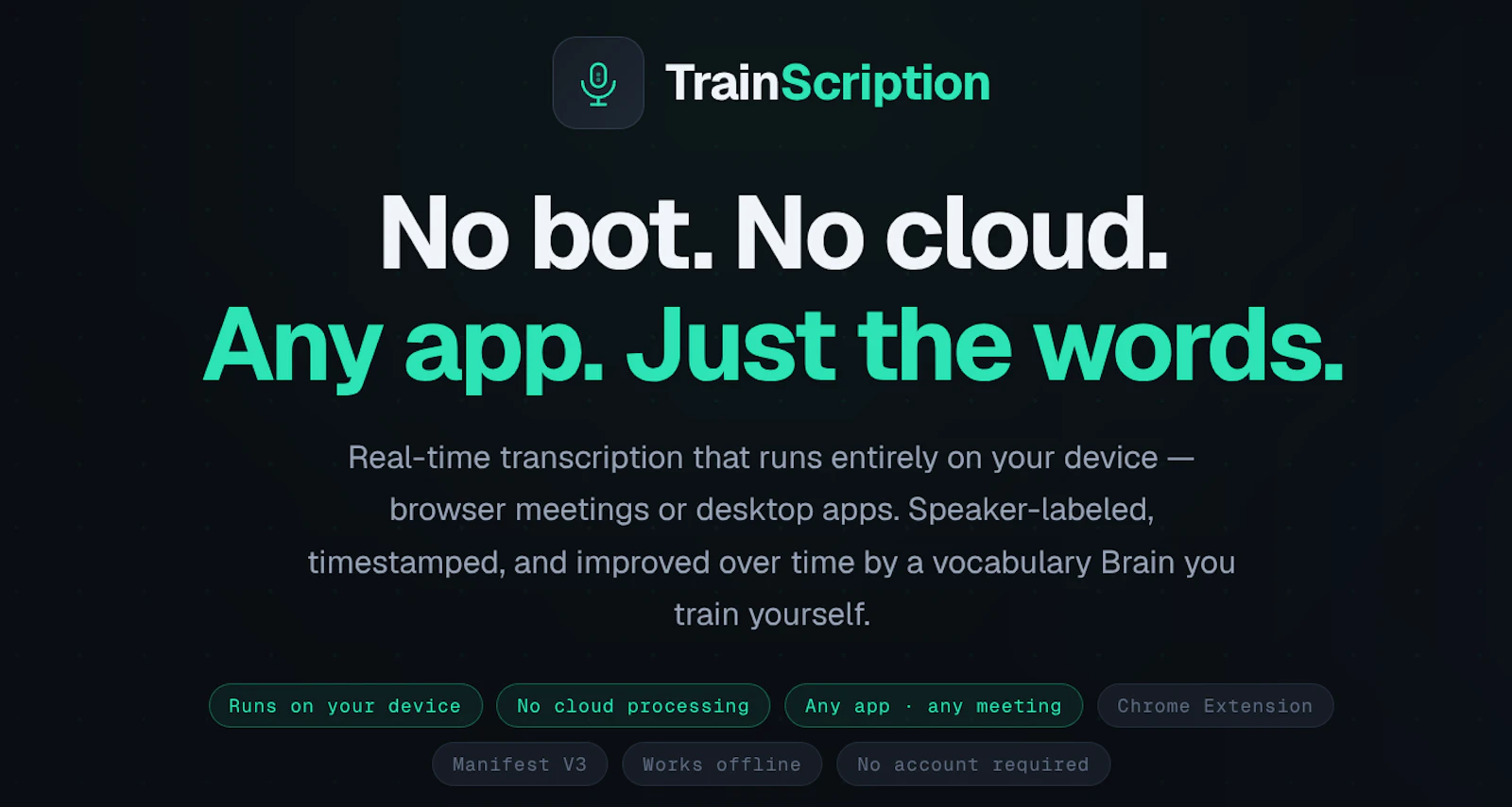 TrainScription screenshot 1