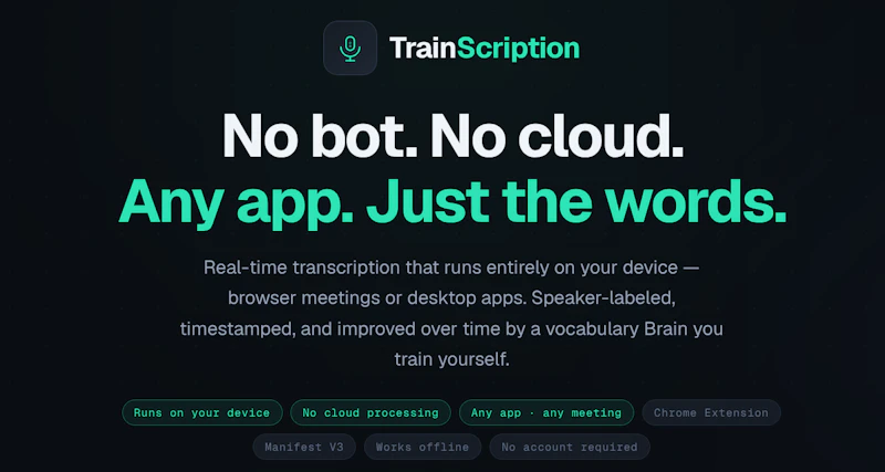 TrainScription screenshot 1