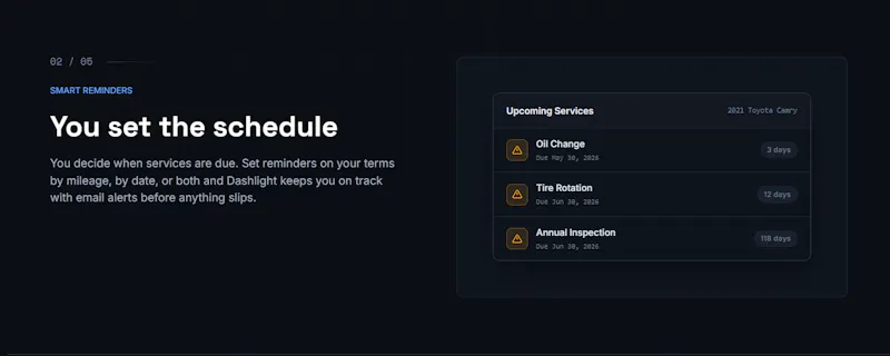 Dashlight - Vehicle maintenance tracker screenshot 3