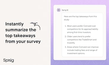 Sprig AI Analysis for Surveys - Obtenha respostas personalizadas para suas perguntas personalizadas