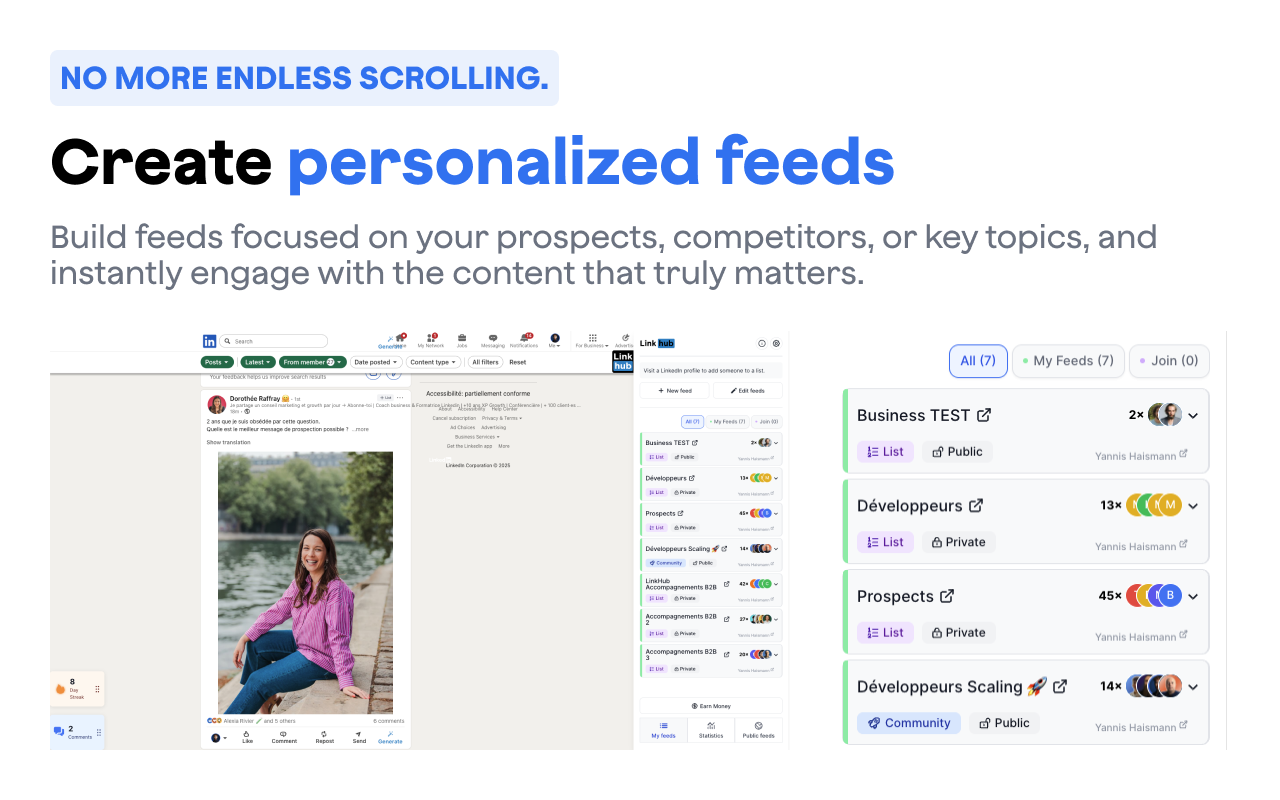 LinkHub - Main screenshot showing features and interface
