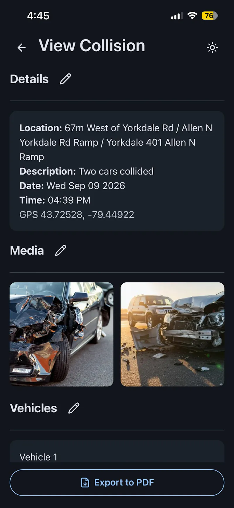 CrashPad screenshot 2