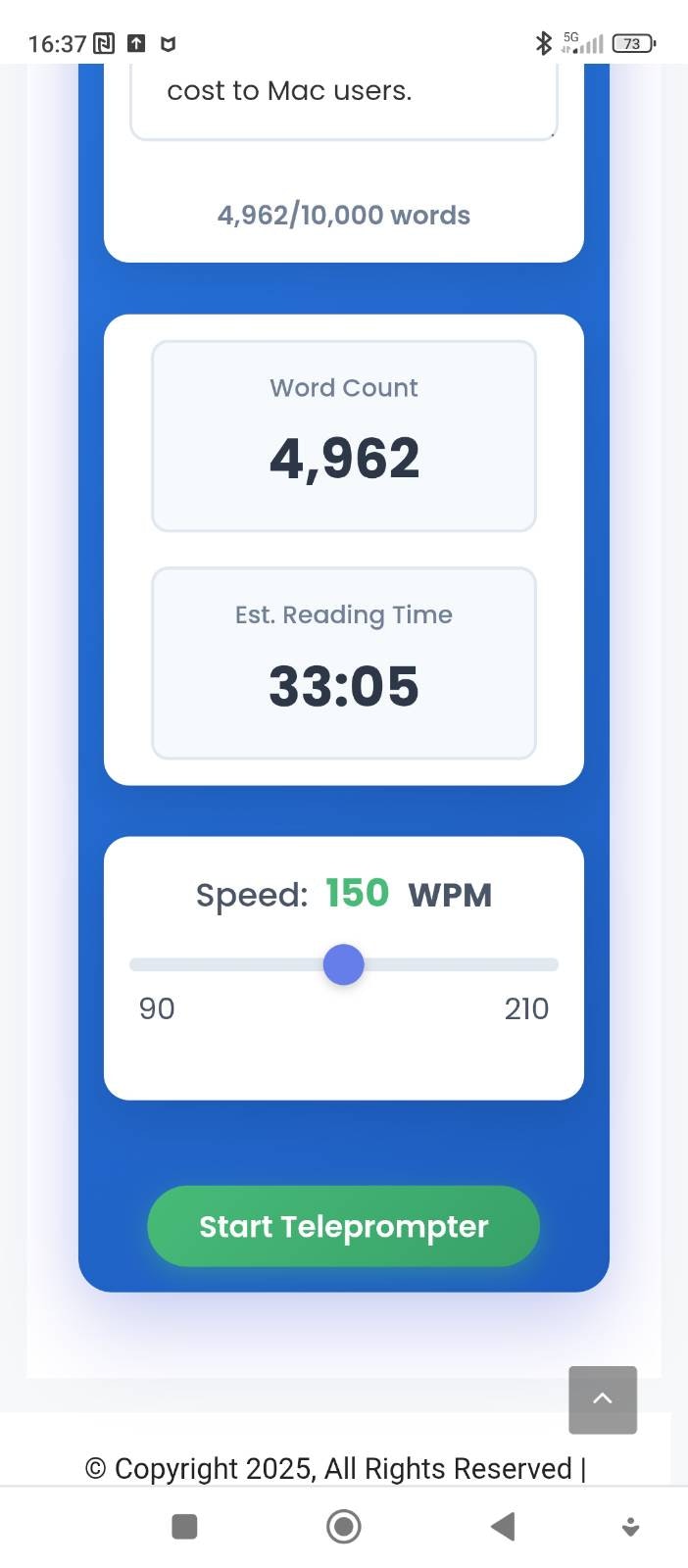 Free Podcast Teleprompter screenshot 3