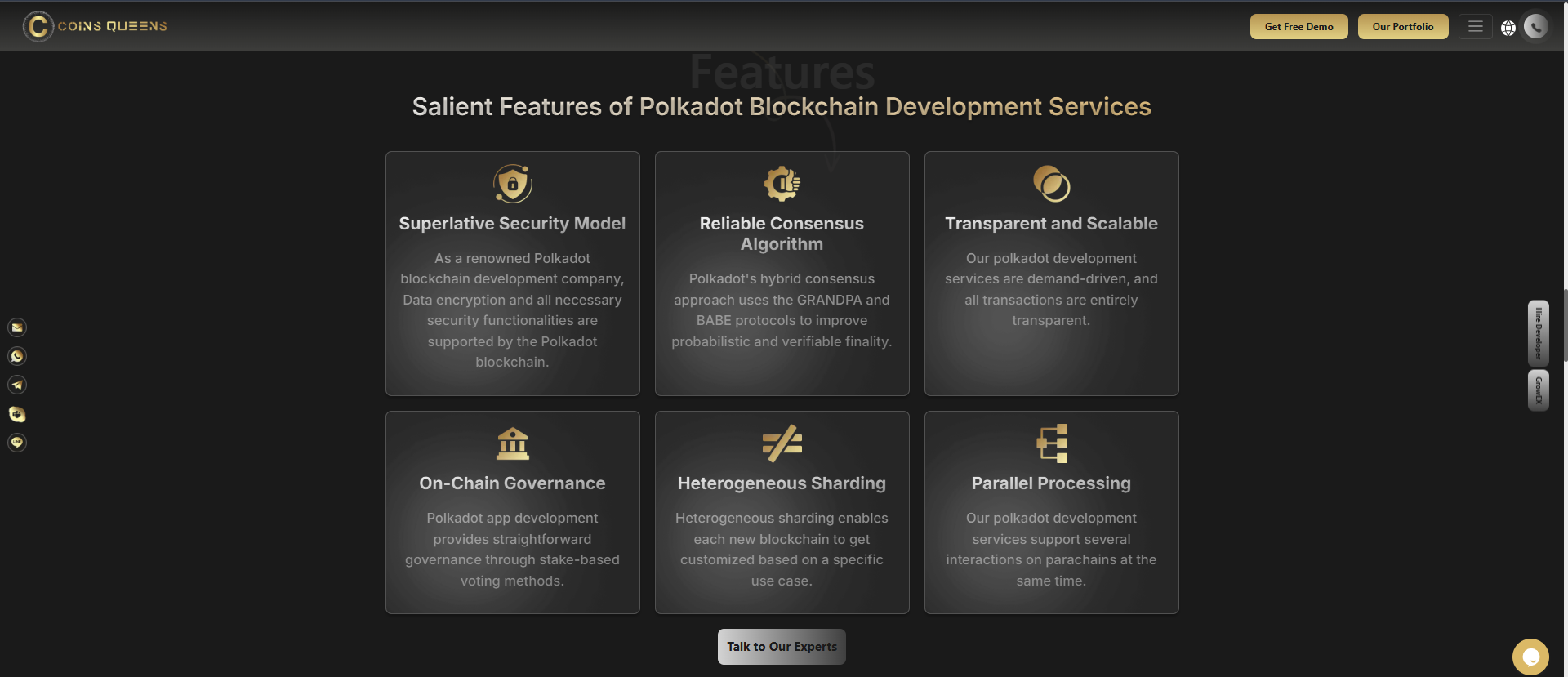Polkadot Blockchain Development - Screenshot 3 showing product features and functionality