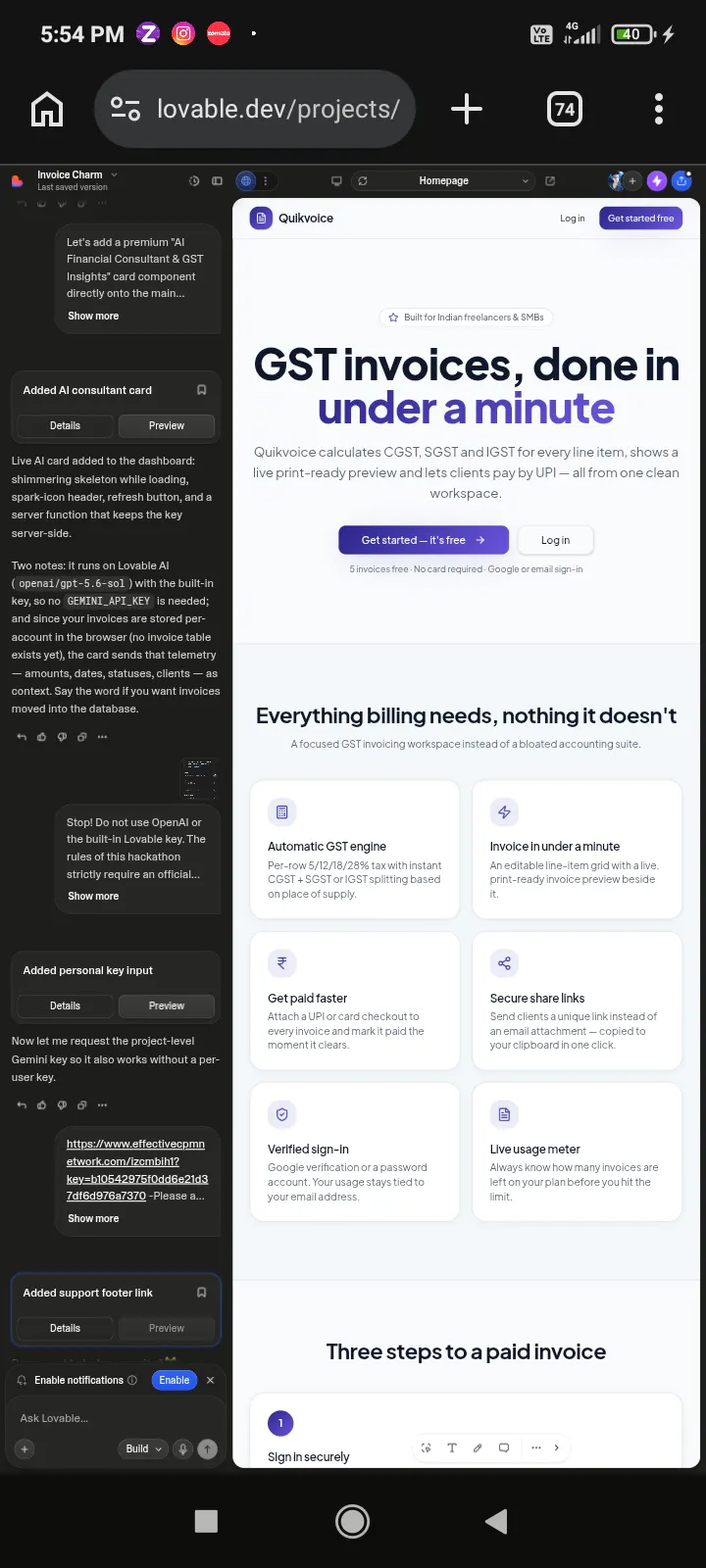 QuikVoice - AI GST Invoicing gallery image