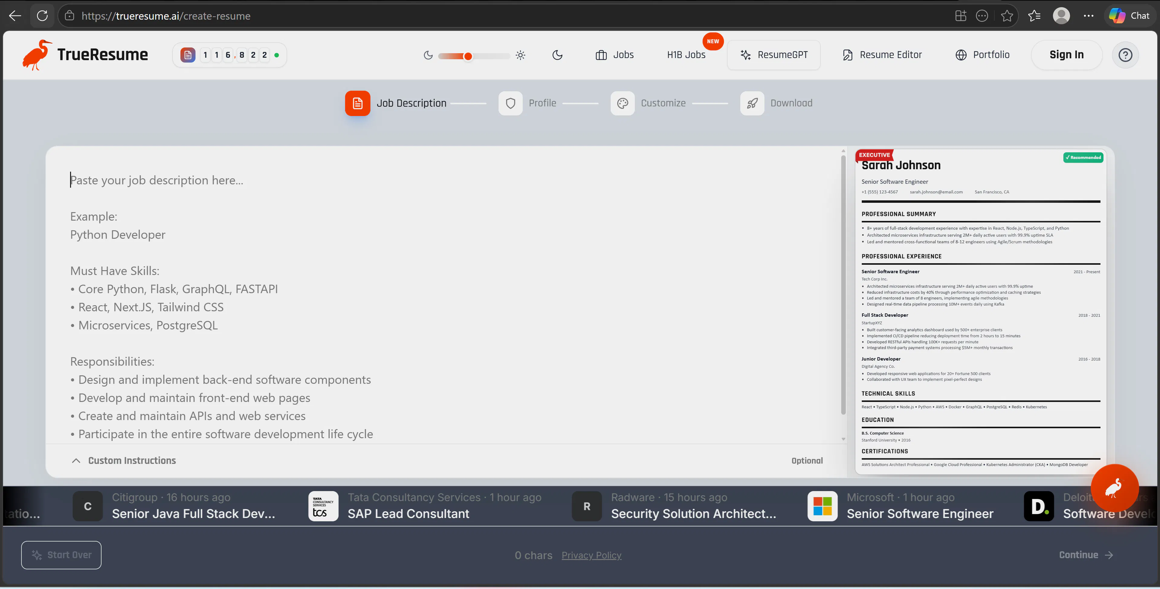 TrueResume gallery image