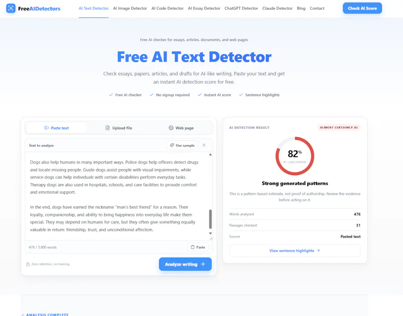 FreeAIDetectors screenshot 5