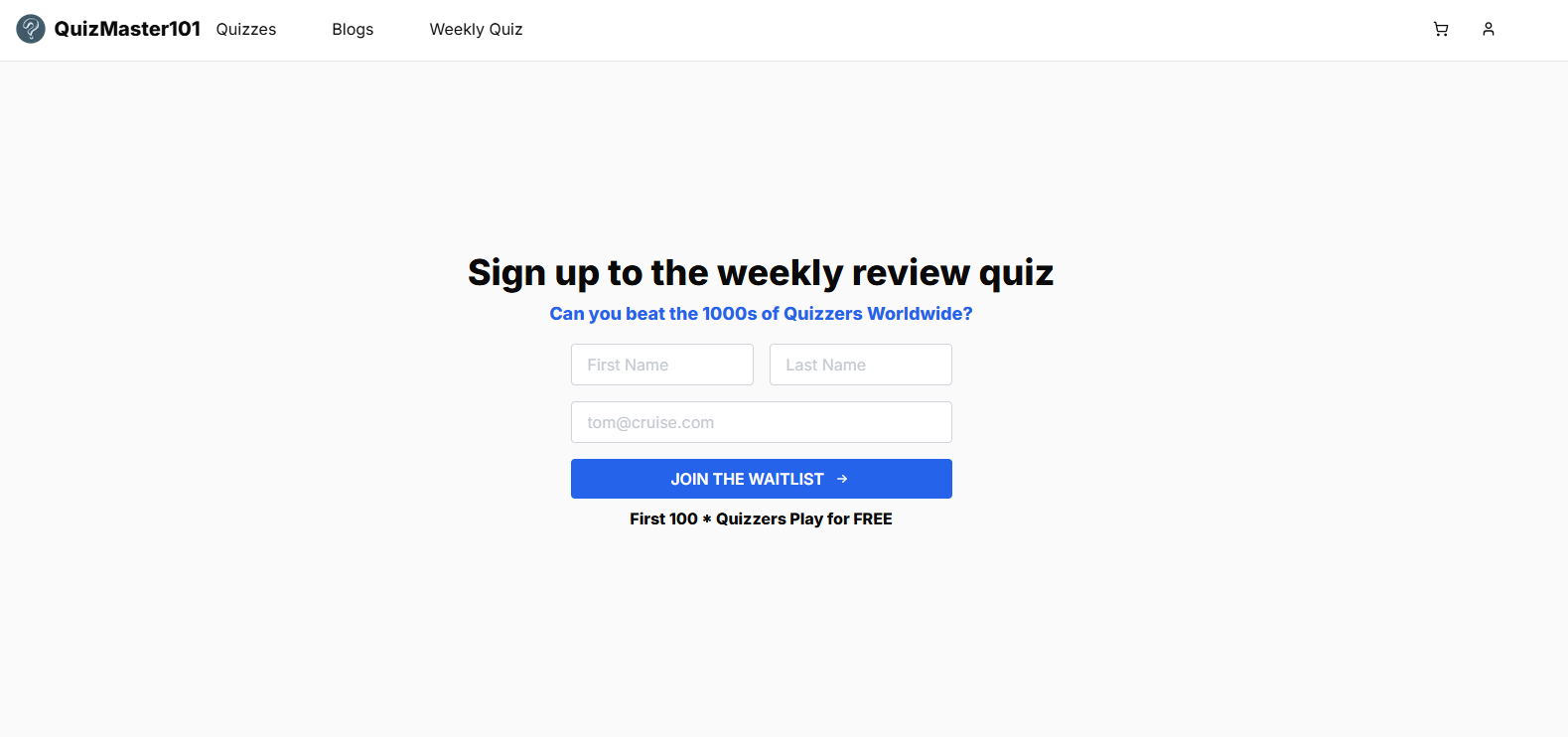 QuizMaster101 -  Weekly World News Quiz  gallery image