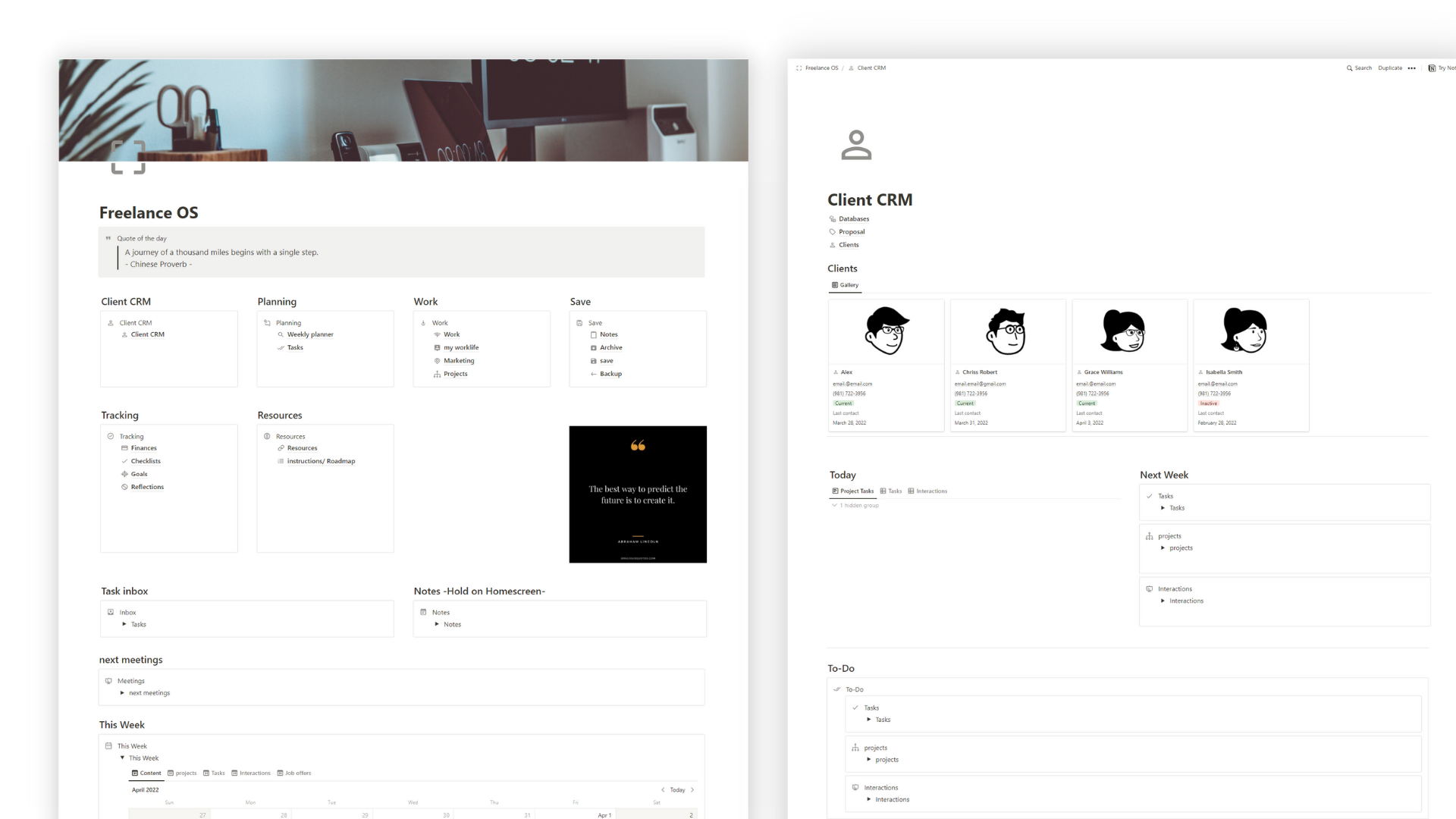 Notion Freelance Template gallery image