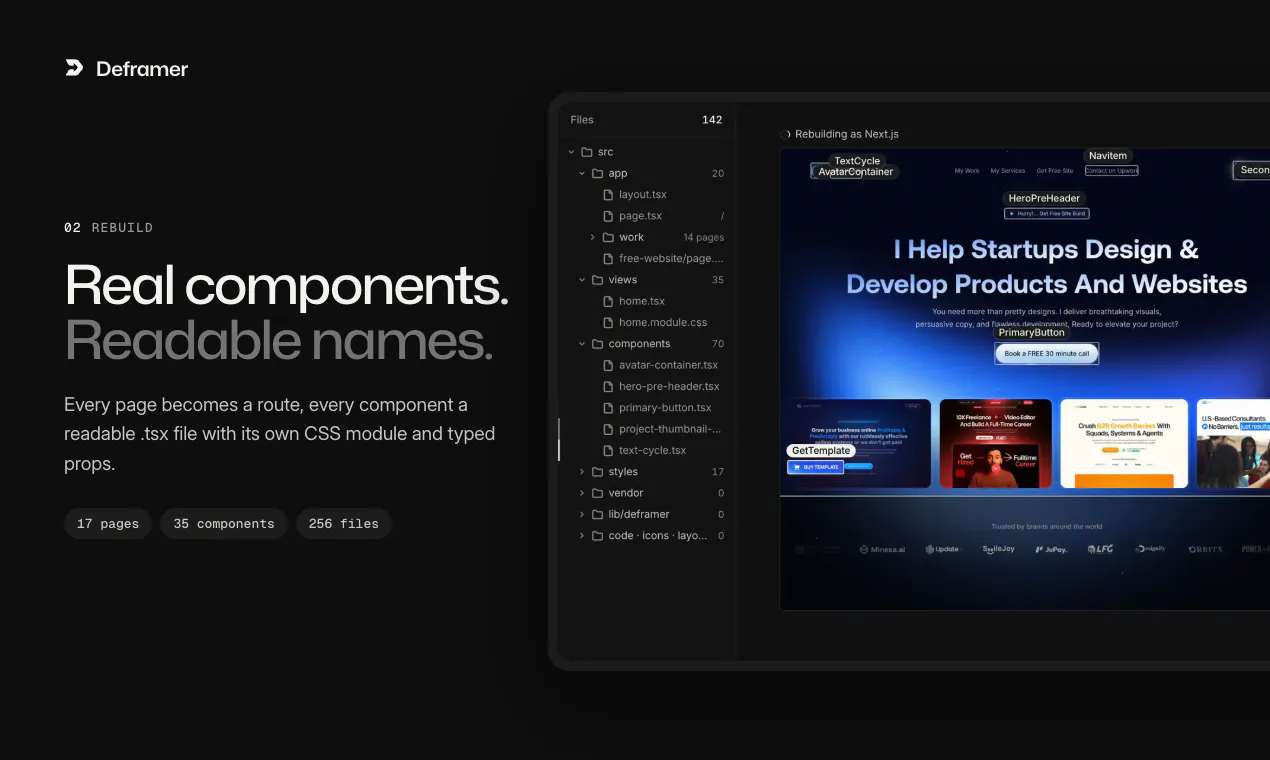 Deframer: Framer to Code Converter gallery image