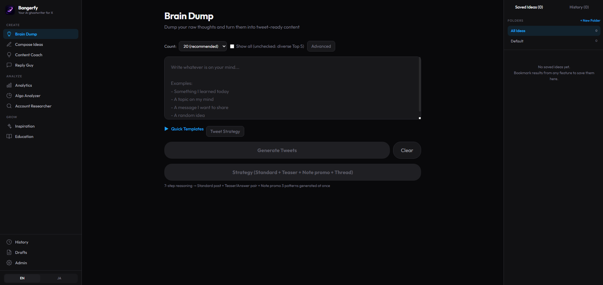 Bangerfy - Main product screenshot demonstrating key features and user interface