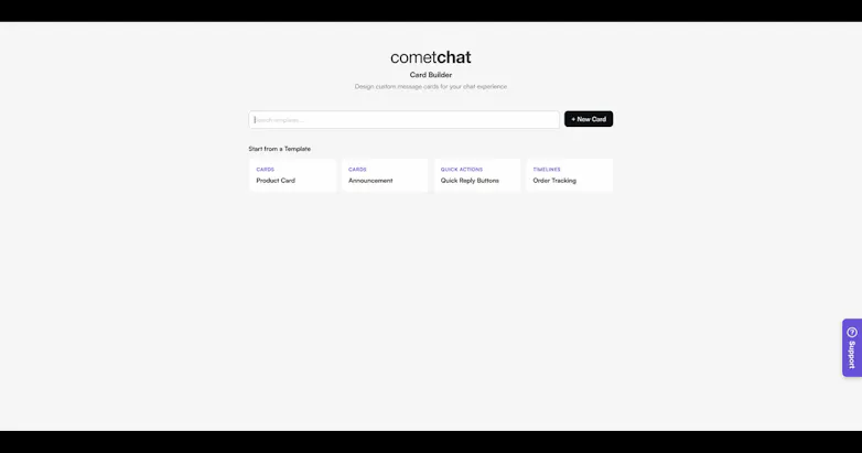 Interactive card messages for chat gallery image