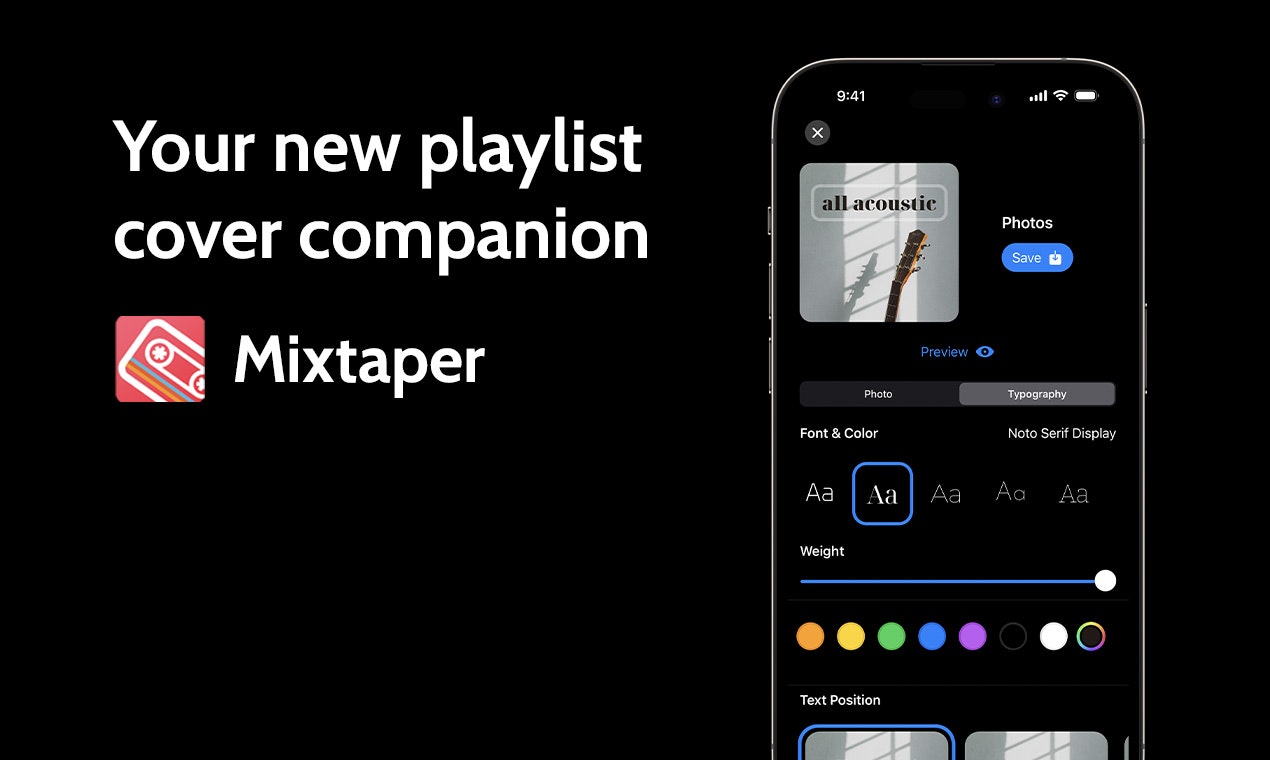 startuptile Mixtaper-Create stylish playlist covers.