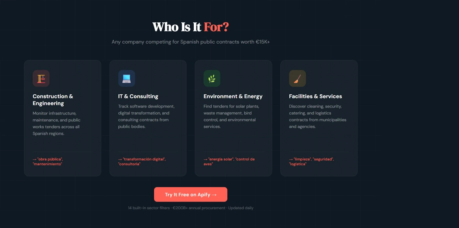 Spain Public Tenders Scraper PLACSP screenshot 4