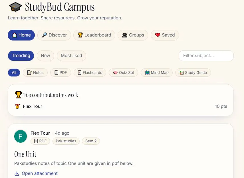 StudyBud gallery image
