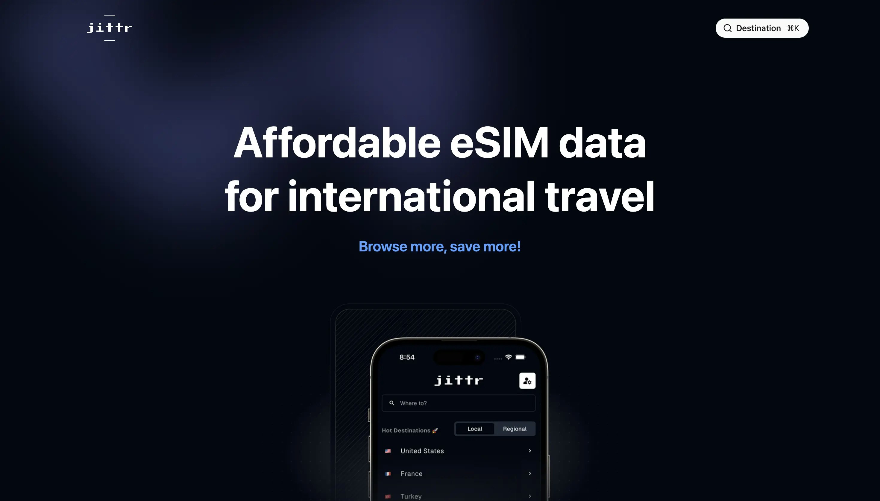 Jittr - Main product screenshot demonstrating key features and user interface