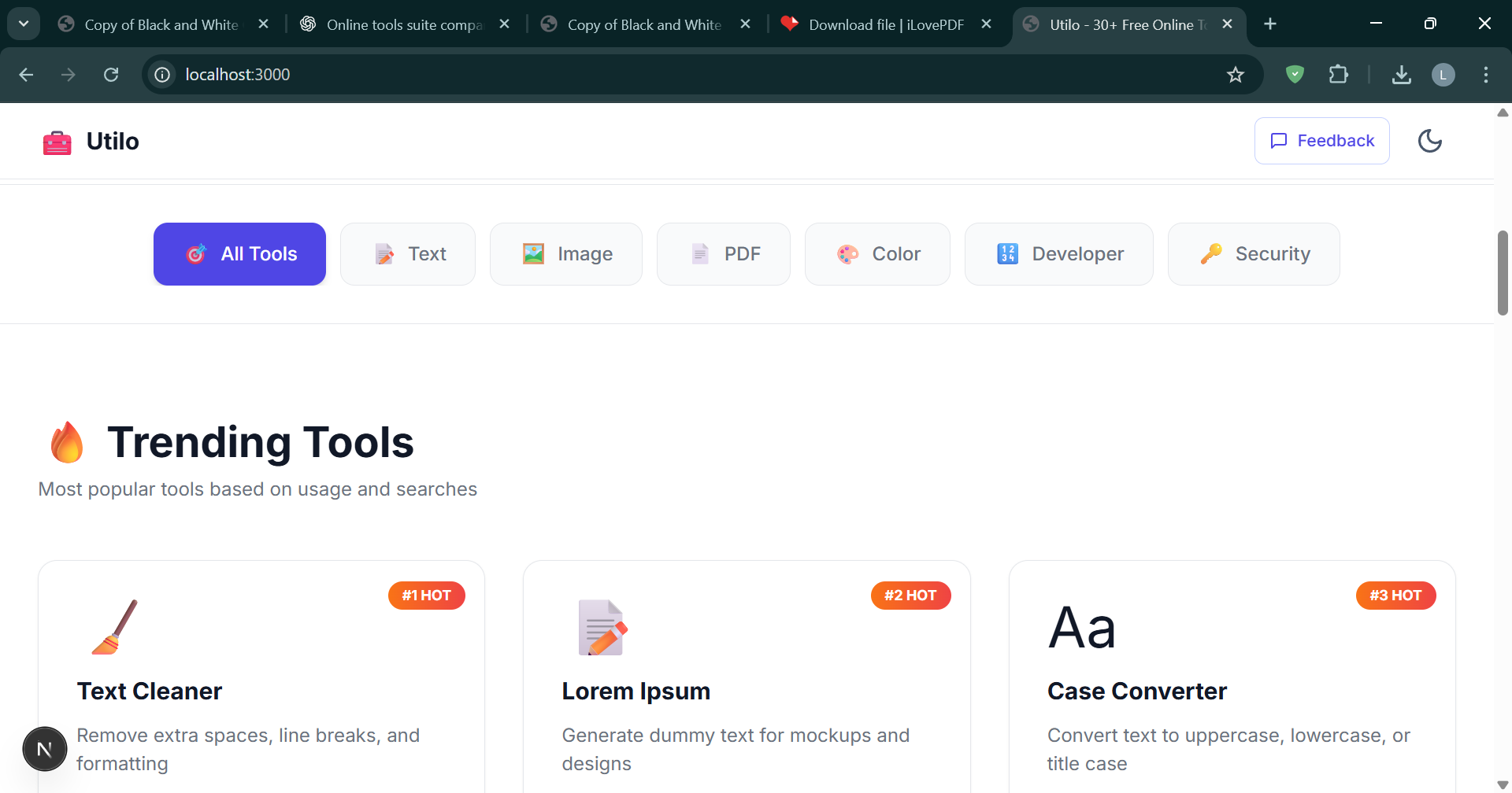 Utilo - Main product screenshot demonstrating key features and user interface
