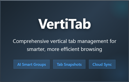 VertiTab 3.4 - Main product screenshot demonstrating key features and user interface
