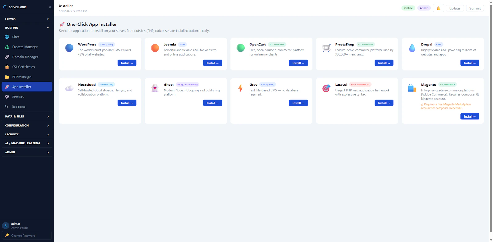 Nettpanel — Linux Server Management screenshot 9