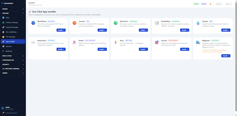Nettpanel — Linux Server Management screenshot 9