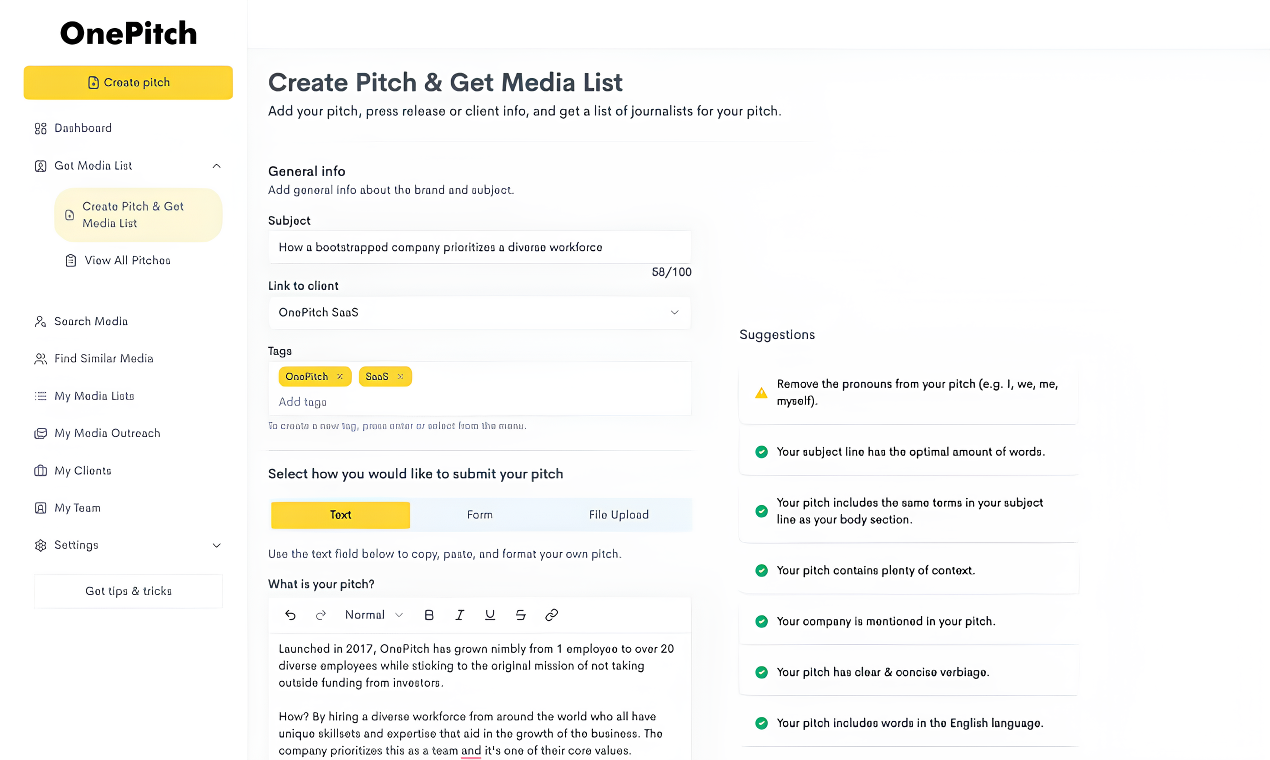 OnePitch media 5