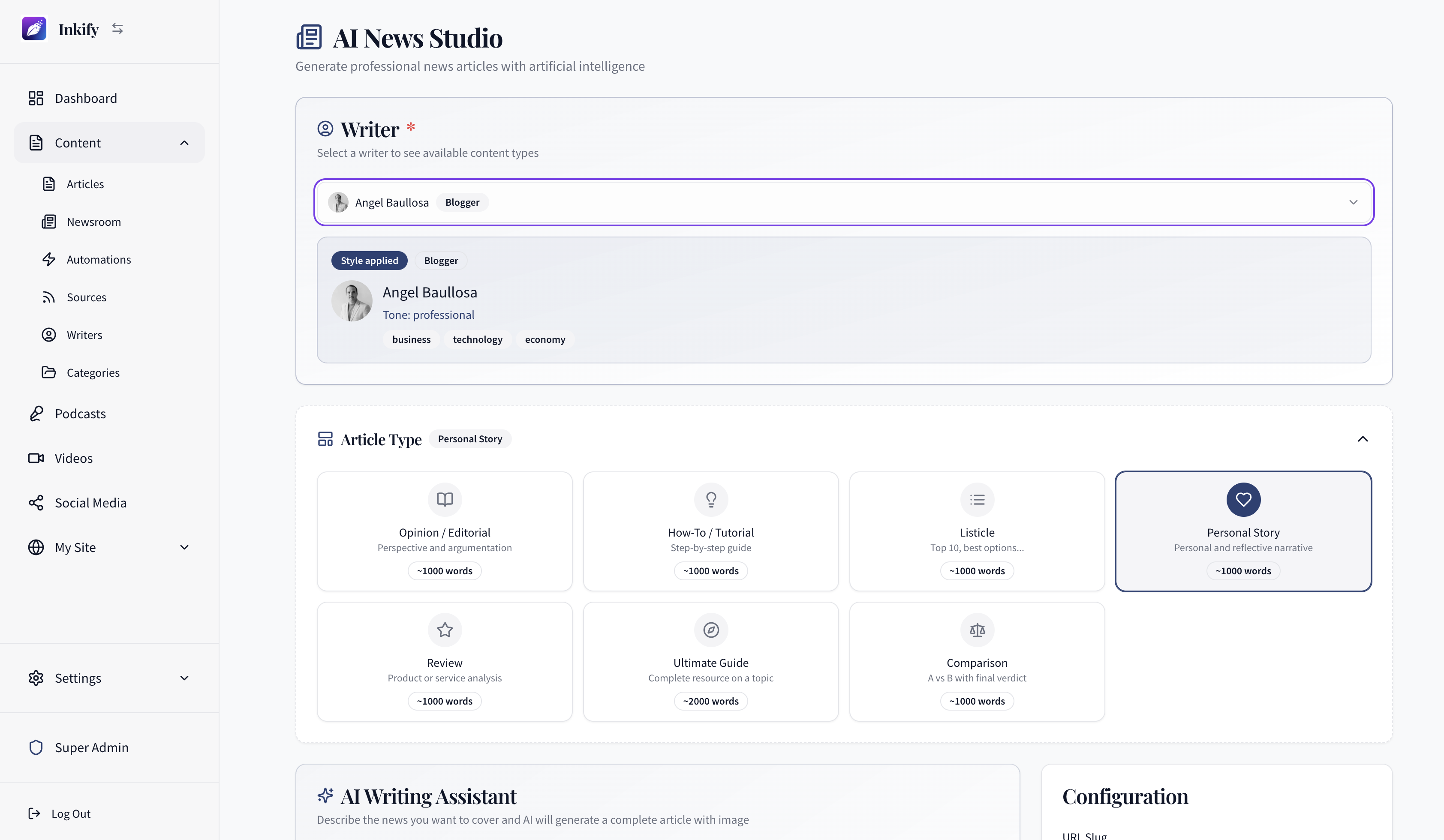 Inkify - Screenshot 2 showing product features and functionality