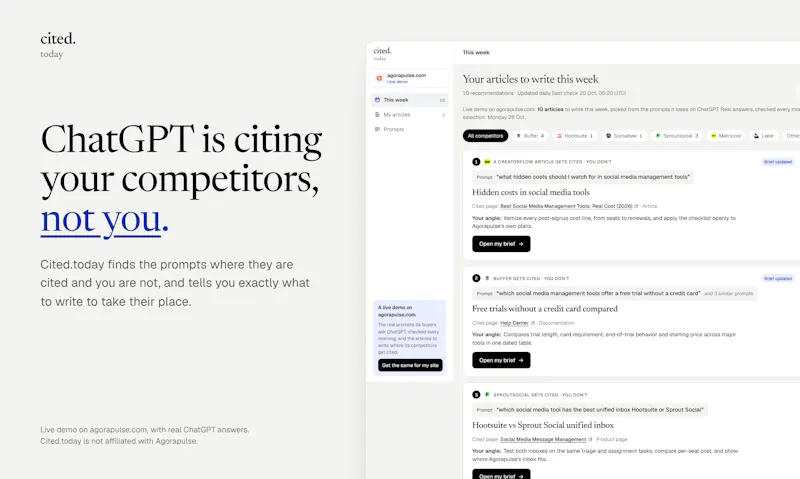 Cited.today screenshot 2