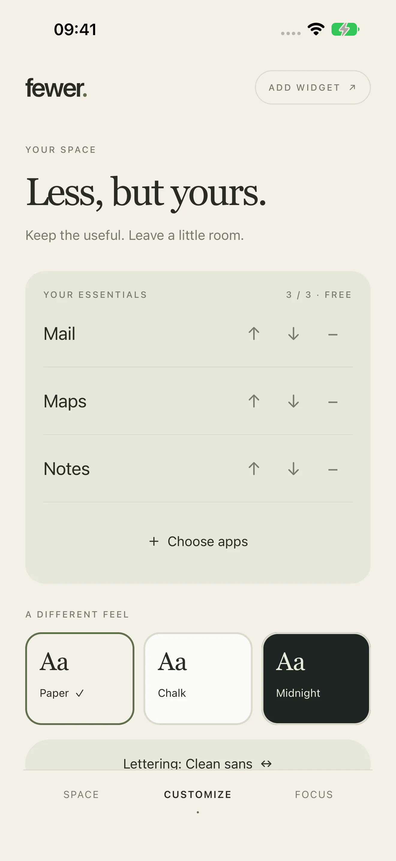 Fewer: Minimal Home Screen gallery image