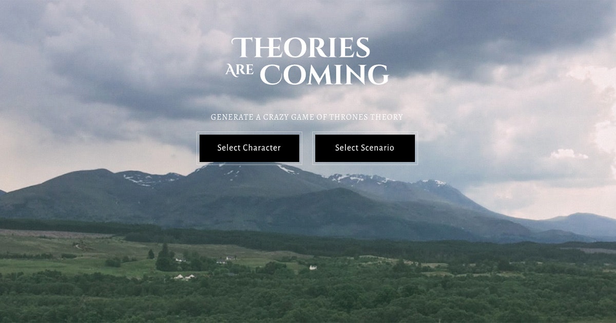 Game of Thrones crazy theory generator