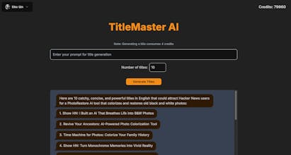 TitleMaster AI - Title Generator gallery image