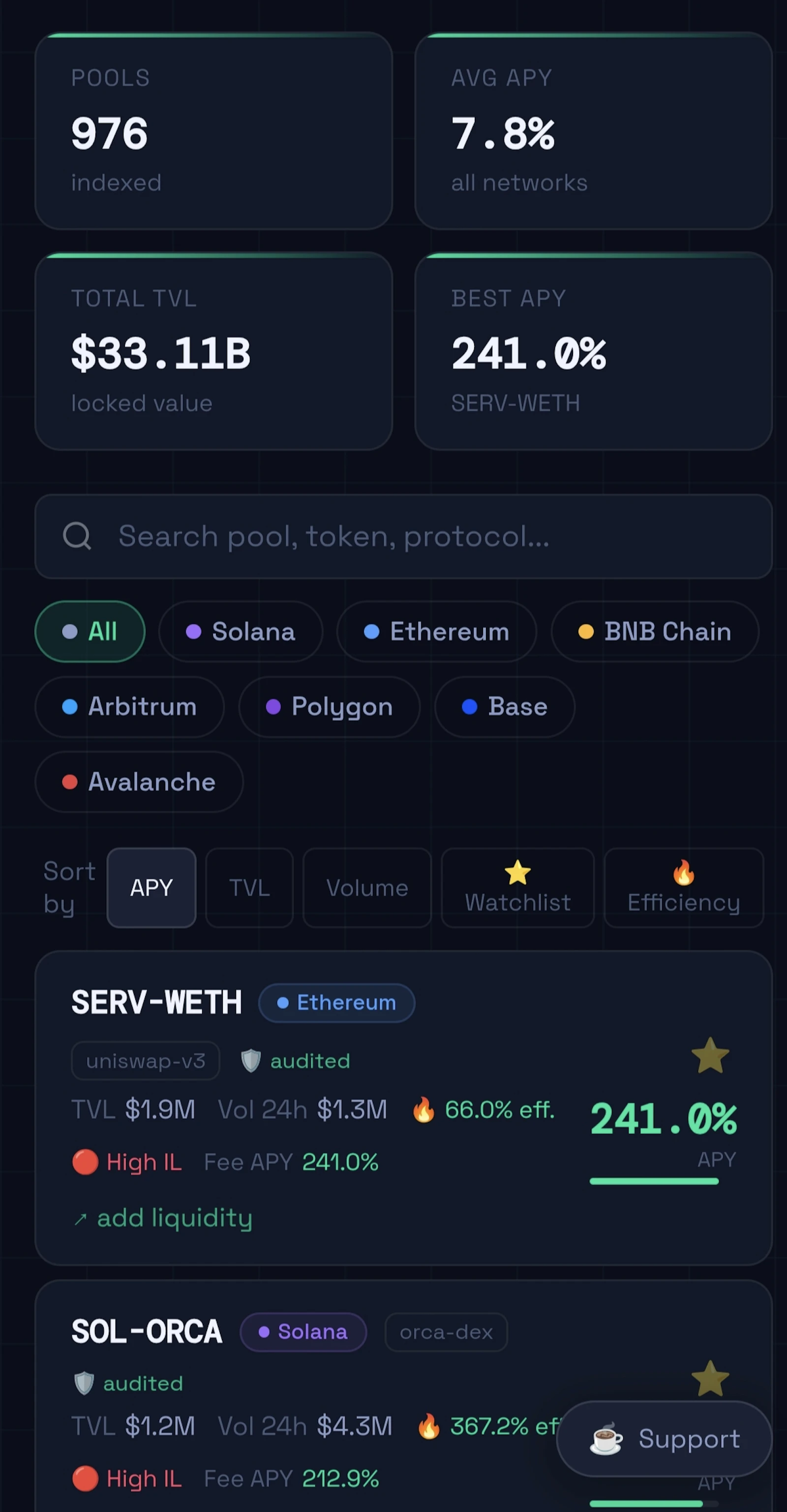 PoolFi — DeFi APY Tracker screenshot 5