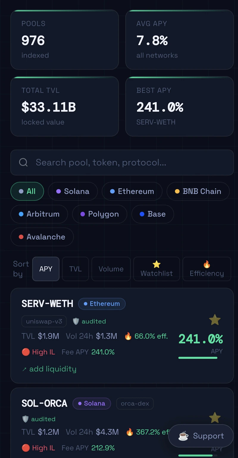 PoolFi — DeFi APY Tracker screenshot 5