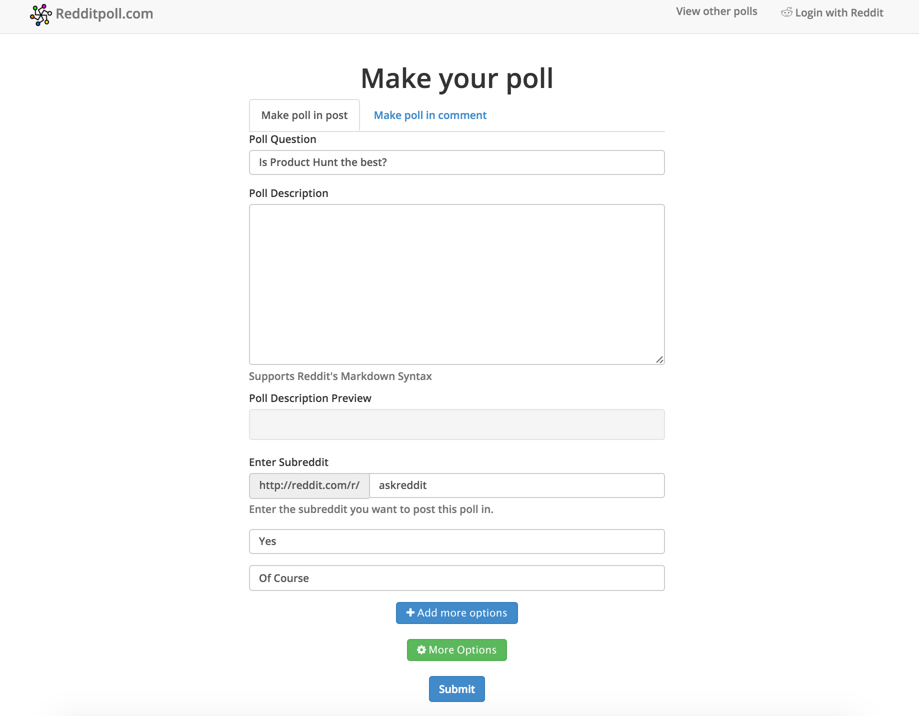 Reddit Poll gallery image