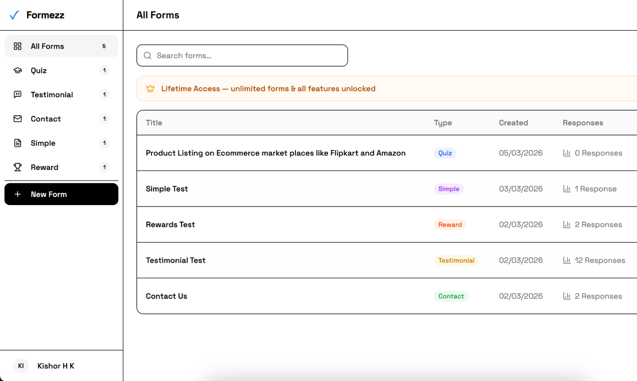 Formezz - Screenshot 2 showing product features and functionality