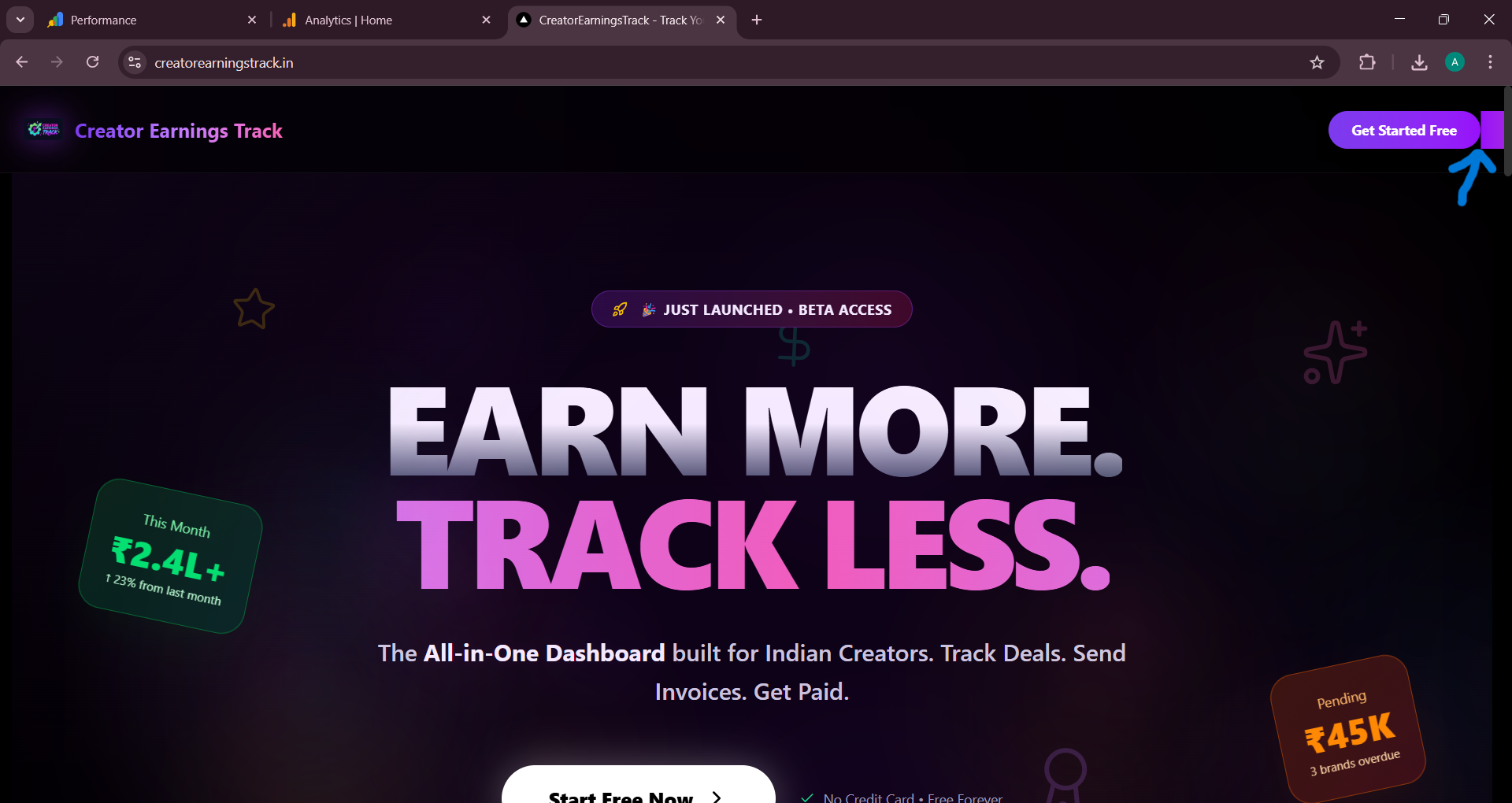 CreatorEarningsTrack gallery image