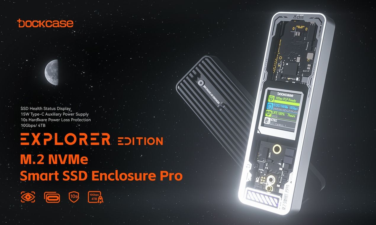 Dockcase Explorer Edition Pro - Büyük bir beyinli şık bir SSD muhafazası medya 2