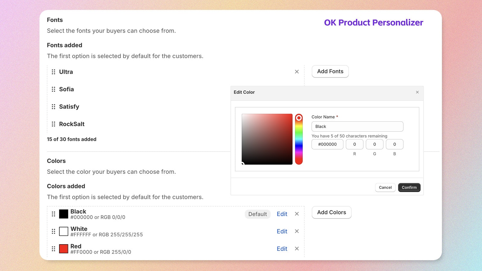 OK Product Personalizer gallery image